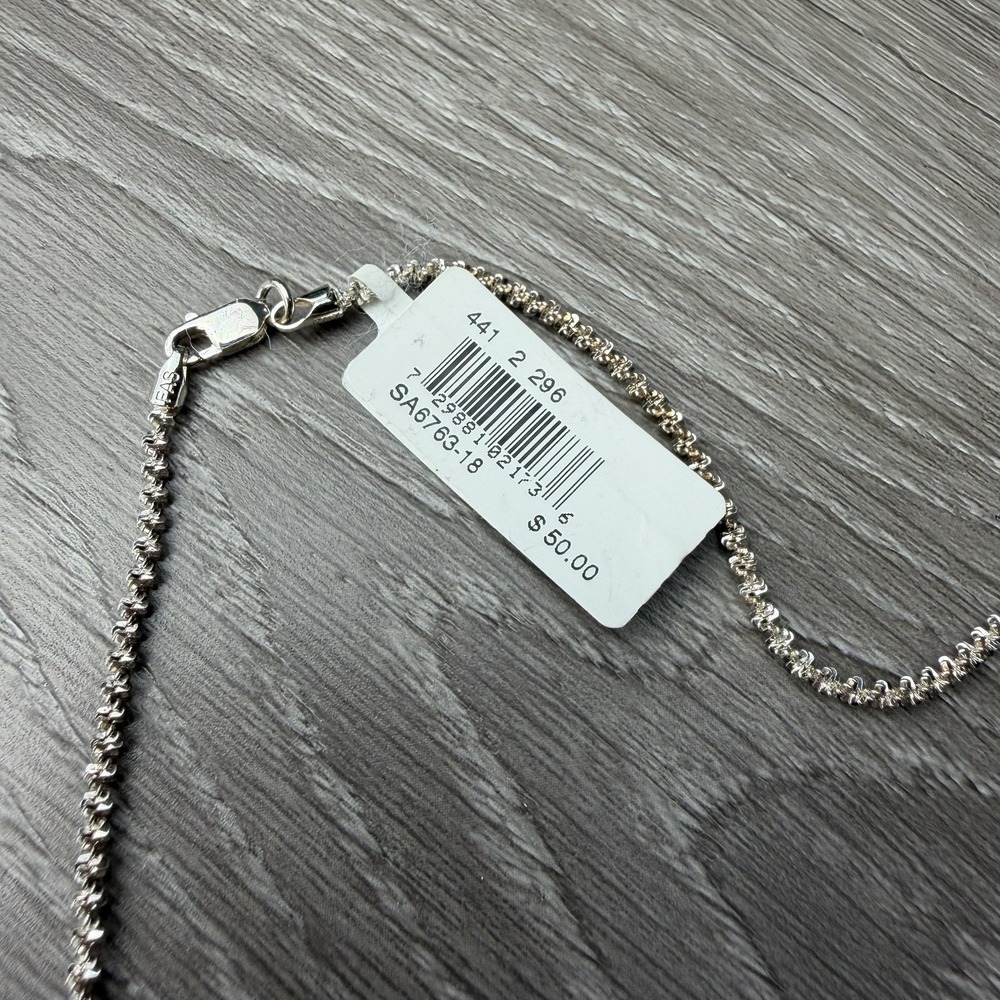 925 Sterling Silver Curb Chain Necklace Tarnish Free Italian Link New - Picture 3 of 6